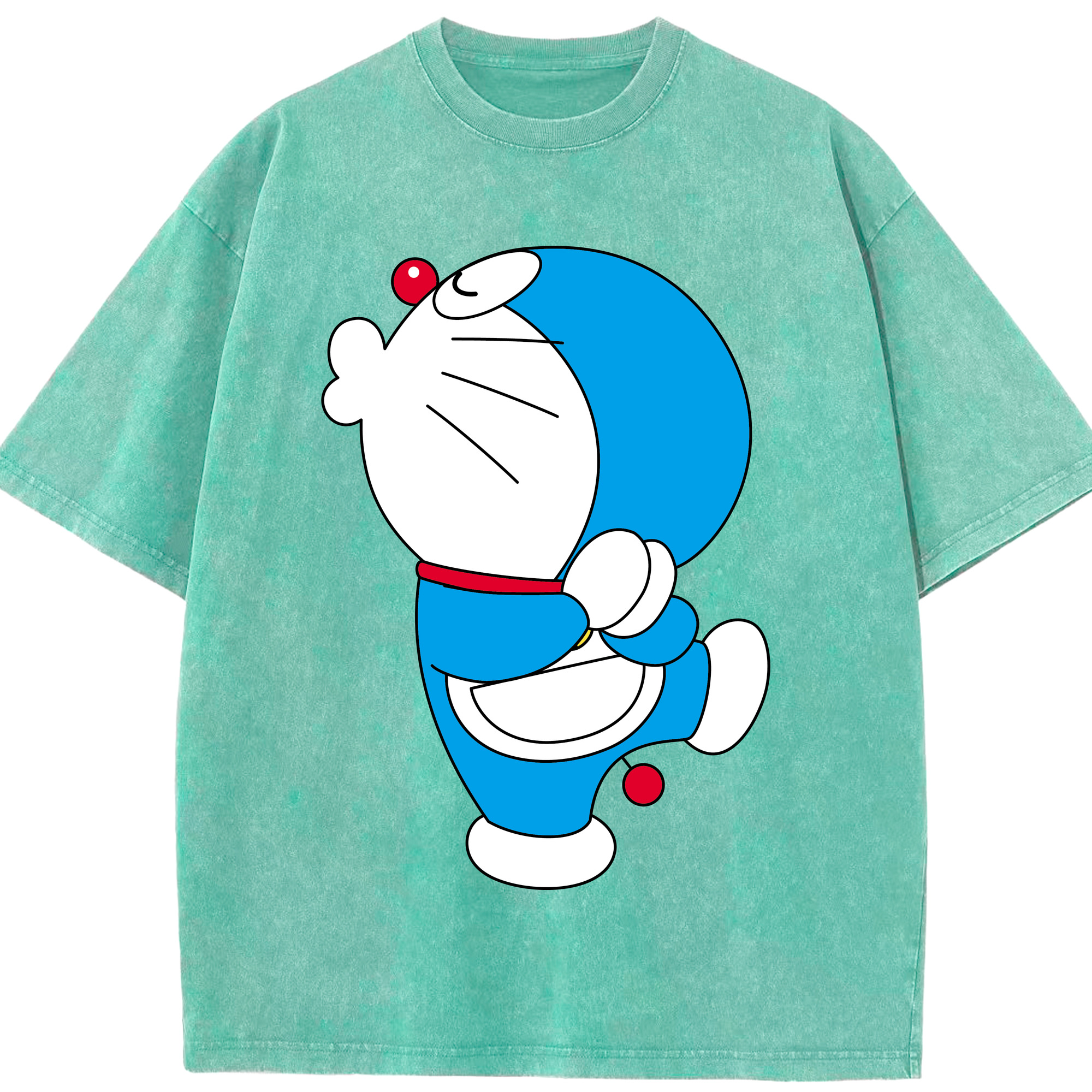 （画像用） ドラえもん Doraemon 綿100% ヴィンテージ風 半袖Tシャツ（フロントプリント）